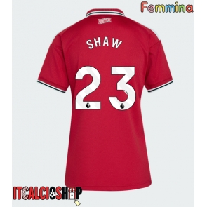 Manchester United Luke Shaw #23 Prima Maglia Femmina 2026-27 Manica Corta